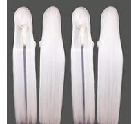 Wig for Props Matching Performance Modeling 150 cm Long Straight Hair Thickening 701G Universal Costume Style Black and White Silver Red Yellow Style Colour: Zf150-2 (White 700G)