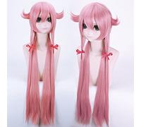 Wig for Props Matching Performance Modeling Cos Wig Future Diary My Wife Yuno Smoke Pink 1 Metre Super Long Straight Hair Wig