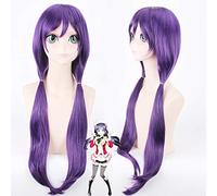 Wig for Props Matching Performance Modeling Cos Wig Love Live! Tojo Nozomi Black Purple Double Ponytail Anime Wig 359