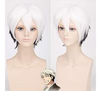 Wig for Props Matching Performance Modeling Cos Wig Silver Fairy Shigaraki Black and White Anti-Warping Anime Wig 054