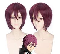 Wig for Props Matching Performance Modeling Free! Men's Swimming Club Matsuoka Rin Cosplay Wig Anime Wig