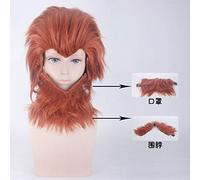Wig for Props Matching Performance Modeling Journey To The West: The Return Of The Monkey King Brown Wig Bib Wig Full Set