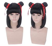 Wig for Props Matching Performance Modeling Nezha's Devil Boy Came To This World Nezha Cos Wig Ancient Style Double Ball Head Wig