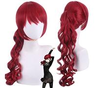 Wig for Props Matching Performance Modeling Persona 5 The Royal P5R Yoshizawa Kasumi Cos Wig Red Slightly Curly Long Hair