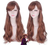 Wig for Props Matching Performance Modeling Princess Anna Frozen 2 Frozen 2 Brown Side Split Cos Anime Wig