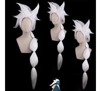 Wig for Sky Light Yu cos Wig Ears Ancestor Light Child Rainforest Keel Kakashi Pleurotus Sakura color: PL-849-16 Light Yu Keel Pure White