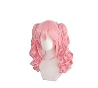 Wig For Tamamo No Mae Wavy Curly Ver Fate Grand Order Cosplay Wig Tamamo Cat Pink Women Hair FGO Cosplay Halloween Hair BunchesWavy