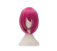 Wig For The Seven Deadly Sins Goats Sin of Lust Gowther Short Rose Red Heat Resistant Hair Cosplay Costume Wig + Free Wig Cap Gray