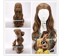 Wig for Top Quality Beauty and the Beast Princess Belle Wig Women Long Wavy Wig Cosplay Emma Waston Version Halloween Role Play Hair