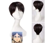 Wig for Wedding Shooting Runway Catwalk Interview Cos Wig Attacking Giant Alan Yeager Brown and Black Modeling 213