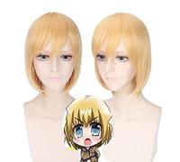 Wig for Wedding Shooting Runway Catwalk Interview Cos Wig Attacking Giant Armin Arnold Mixed Gold Thickened Anime Wig 215