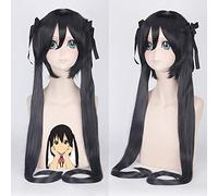 Wig for Wedding Shooting Runway Catwalk Interview Cos Wig Light Tone Girl Azusa Nakano Black Short Hair + Hair Extension Tie Double Ponytail 169