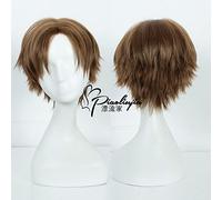 Wig for Wedding Shooting Runway Catwalk Interview Cos Wig Touken Ranbu Press Cut Rabbit Sun Xiang Brown Center Short Anime 379