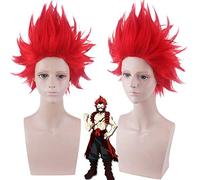 Wig for Wedding Shooting Runway Catwalk Interview Little Hero Kirishima Reijiro Afro Red Soaring Cos Wig