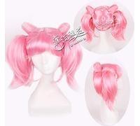 Wig for Wedding Shooting Runway Catwalk Interview Sailor Moon Little Bunny Chibi USA Pink Cosplay Anime Wig 034