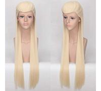Wig for Wig Sansei III Shili Peach Blossom Night Flower Wig 100CM Black Beauty Tip Costume Wig Color: PL-183 (Beige) 80cm Thicker