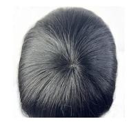 Wig for Women 14X14 cm Real Human Hair Toppers For Women Thick Natural Hairpiece with Neat Bangs Fringe Hair Clip In Wiglets Extensions(18 inches,Natural Black)