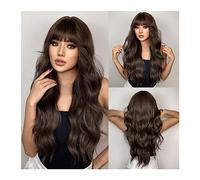 Wig for Women Daily Cosplay Use Heat Resistant Fiber Long Pink Wavy Synthetic Natural Wigs for Women with Bangs Natural Wave Hair Wigs Natural Hair Wig,LC2088-2