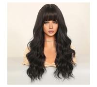 Wig For Women Long Wave Rolling Wig With Bangs Long Curly Hair Wig Women's Natural Wig Suitable For Music Festivals, Theme Parties, Weddings, Concerts, Dating Deep Wave Lace Front Wigs Human Hair(01)