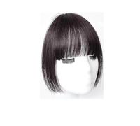 Wig for Women Synthesis Bangs Hair Extension Synthetic Wig Natural Fake Bangs Hair Piece Clip(Brown Black)