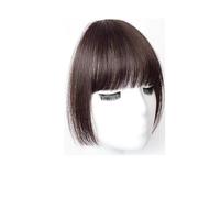 Wig for Women Synthesis Bangs Hair Extension Synthetic Wig Natural Fake Bangs Hair Piece Clip(Dark Brown)