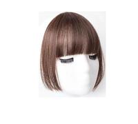 Wig for Women Synthesis Bangs Hair Extension Synthetic Wig Natural Fake Bangs Hair Piece Clip(Light Brown)