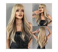 Wig for Women Synthetic Hair Wigs Heat Resistant Blond To Pink Long Wavy Blonde Wigs for Women Daily Cosplay Hot Love Natural Hair Wig,MW0313-1-Follow us-2usd