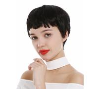 Wig For Women Very Short Pixie Cut Short Hairstyle Bangs Black SA098-1B
