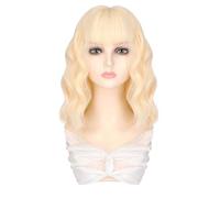 Wig For Women Wigs Women's Short Curly Artificial Hair Fluffy Natural Hair Cover Fashionable Synthetic Wig Deep Wave Lace Front Wigs Human Hair(D)