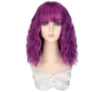 Wig For Women Wigs Women's Short Curly Artificial Hair Fluffy Natural Hair Cover Fashionable Synthetic Wig Deep Wave Lace Front Wigs Human Hair(A)