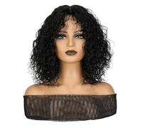 Wig For Women Wigs Women's Short Shoulder-length Wigs Realistic Simulation Headband Wool Curly Hair Fashionable Synthetic Wigs Deep Wave Lace Front Wigs Human Hair(A)