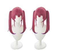 Wig For Youtuber Hoive Houshou Marine VTuber Red Cosplay Wigs FOUR VER. Heat Resistant Synthetic Cosplay Hair Houshou Marine OneSize twoshortponytails