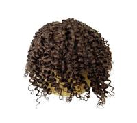 Wig Full Lace Men's Toupee Real Human Hair Replacement for Men Curly Hairpiece for Daily Party Use(4#)