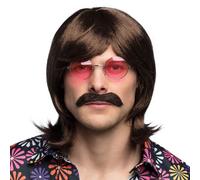 Boland 85722 - Adult Wig Gary with Moustache, Synthetic Hair with Beard, Hairstyle, Accessory, Headwear, Costume, Carnival, Theme Party