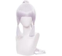 Wig Genshin Impact Ayaka Cosplay Wigs Genshin Impact Cosplay Long Wig Ponytail Heat Resistant Synthetic Hair Game Cosplay Anime Wig Coser