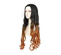 Wig Gradient Brown Medium Length Curly Hair Daily Wigs