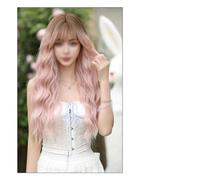 Wig Gradient Pink Wig, Long Wavy Wig, Heat-resistant Wig, Suitable For Music Festivals, Theme Parties, Weddings, Concerts, Dates Daily Wigs