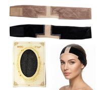 Wig Grip Band - Wig Grip Headband, Non-Slip Velvet Grip Fit with Wig Cap- Black & Beige Headband for Women