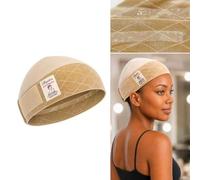 Wig Grip Cap with Silicone Strip, 2-in-1 Wig Cap with Built-in Grip Band, Soft Stretch to Help Hold Wigs in Place, Comfortable for Lace Front and Glueless Wigs, 1 Pack