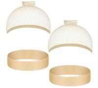 Wig Grip Combo Pack 4PCS - 2×Anti-Slip Silicone Headband + 2×Breathable Nylon Hair Net | Transparent & Nude Adjustable Wig Holders for Women/Men, Secures Long/Short Wigs All Day