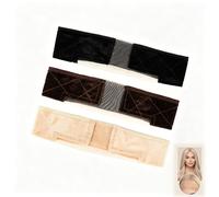 Wig Grip Headband [3 PCS] - Non-Slip Velvet Elastic Wig Band for Women, Adjustable Invisible Breathable Wig Grip for Lace Fronts, 15g Ultra-Lightweight, Black, Brown & Beige Multi-Pack Set