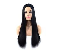 Wig Hair Long Straight Wigs With Black Synthetic Wigs For Women Soft Long Straight Hair Wig 24Inches Grey Wigs For Women