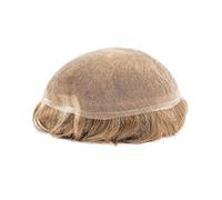 Wig Hair Prosthesis Highlighted Human Replacement System Unit Breathable Full Lace Base Male