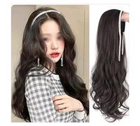 Wig Hair Replacement Wigs Female Long Hair U-shaped Half Head Cover Removable Long Straight Wig Simulation Human Hair Head Cover Daily Wigs(B)