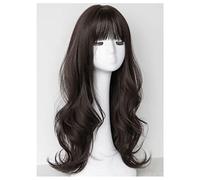 Wig Hair Replacement Wigs Full Headgear Curly Hair Big Wave Hairstyle Air Bangs Perfect For Everyday Parties Daily Wigs