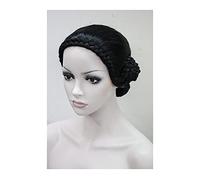 Wig Hand-Woven Wig Noble Temperament Ladies Braid Wigs Suitable For Stage Performances And Daily Parties Grey Wigs For Women (Black)