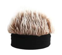 Wig Hats With Hair | Realistic Hip Hop Knitted Cap With Pointed Hair | Elastic Short Hair Hat For Cosplay, Daily Use Men Wig Hat Cap