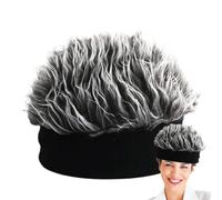 Wig Hats With Hair | Realistic Hip Hop Knitted Cap With Pointed Hair | Elastic Short Hair Hat For Cosplay, Daily Use Men Wig Hat Cap