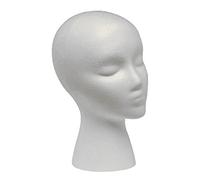 Wig Head Foam Wig Head Female White 11.02inch Hat Glasses Display Training Mannequin Heads for Makeup Tattoo Hairstyling