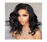 wig Human Hair 360 13x4 Lace Front Wig Pre Plucked Short Body Wave 5x5x1 T Part Lace Wig with Baby Hair, 8-14" Short Wave Curly Lace Wig for Women grey wigs for women (13x4 Lace Front Wig 8 in)